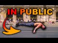 BODYBUILDER doing CALISTHENICS in Public