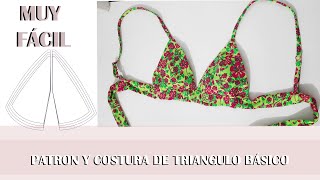 DIY Top Bikini con copas triangulo /DIY Swimsuit Top
