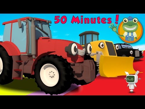 Trevor The Tractor and MORE Trucks for Toddlers | Gecko's Garage