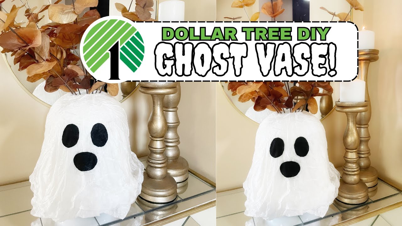 DOLLAR TREE DIY GHOST VASE