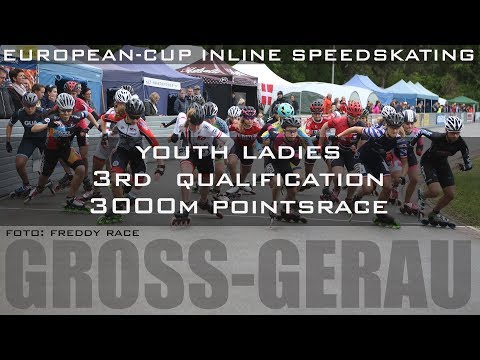 Youth Ladies 3rd Qualification Pointsrace 3K European Cup Iinlineskating Gross Gerau 2019