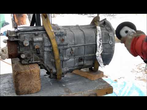 CUTTING OFF THE BELLHOUSING ON A NISSAN CD009-350Z/G35 TRANSMISSION