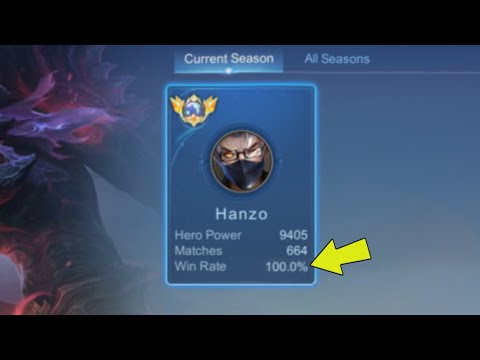 Hanzo 100% Win Rate - Mobile Legends