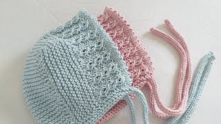 Capota Charlotte para conjunto Gonzalo. ¡¡MUY FÁCIL, CUALQUIER NIVEL!! Tutorial tejer punto de bebé.