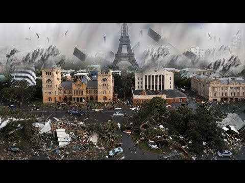 Chaos in France Today! Brutal Storm Destroy Homes, Cars in Paris