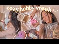 cozy hobby week🧶📚 - finishing 1 book, 1 craft and 1 game!