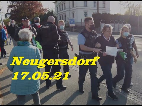 Stiller Protest in Neugersdorf 17.05.21 -   Zugriff Polizei