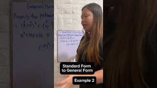 Writing Standard Form of the Circle to General Form