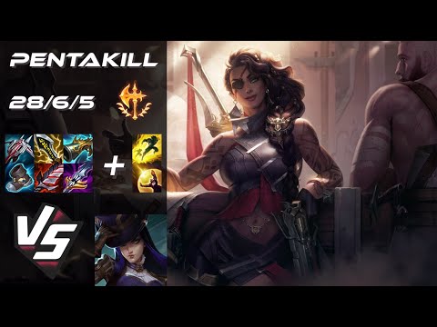 BOTTOM Samira vs Caitlyn [PENTAKILL] - EU Grandmaster Patch 14.22