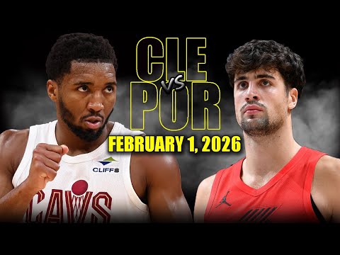 Cleveland Cavaliers vs Portland Trail Blazers Full Game Highlights – February 1, 2026 | NBA Season