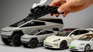 Big vs Small: Tesla Cybertruck & Model 3 1:23 VS 1:32 Diecast Scale Model Comparison!