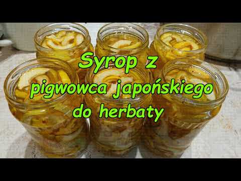 Syrop z pigwowca japońskiego do herbaty.