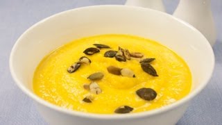 Смотреть онлайн Суп пюре из тыквы со сливками