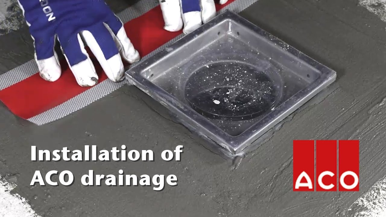 ACO hygienic gully installed with tiled floor