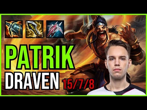PATRIK - DRAVEN vs TRISTANA ADC - EUW Challenger - Patch 11.5 QUADRAKILL