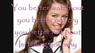 Miley Cyrus- Santa Clause Is Coming To Town Lyrics