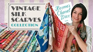Vintage SILK SCARVES COLLECTION - Designer scarves - High end brands