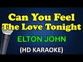 CAN YOU FEEL THE LOVE TONIGHT Elton John HD Karaoke