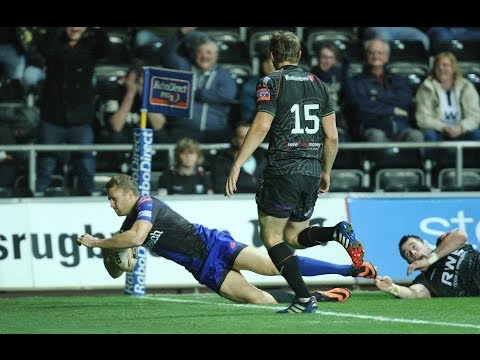 Terrific Tom Prydie Team Try  - Ospreys v Newport Gwent Dragons 25th Oct 2013