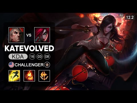 KatEvolved Katarina Mid vs Swain - NA Challenger - Season 12 Patch 12.2