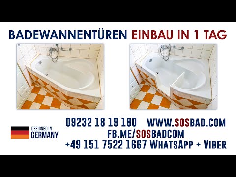 SOSBAD.COM  Badewannentüren einbau an einen Tag / Barrierefrei Badezimmer