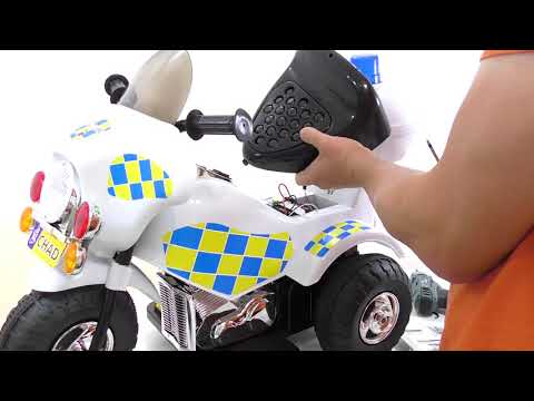 POLICE BIKE review how to assemble and ride on 6v Chad Valley