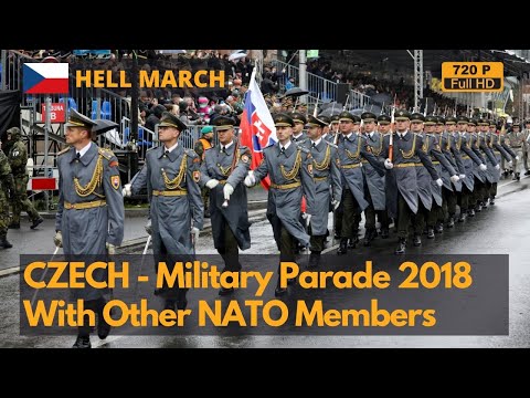Hell March-Czech & Slovak Independence Day Parade 2018, with NATO Troops(720P)