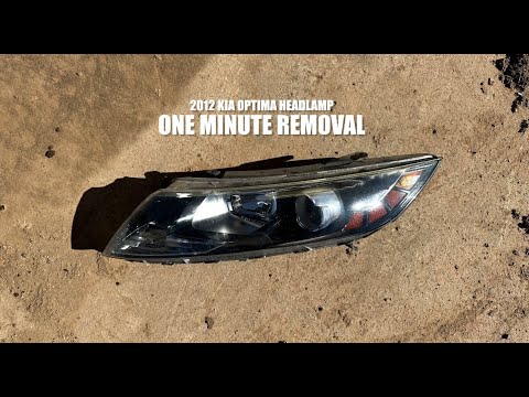 2012 Kia Optima headlamp one minute removal
