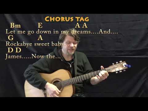 Sweet Baby James (James Taylor) Guitar Cover Lesson in D with Chords/Lyrics