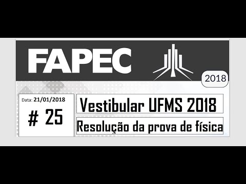 Resolução da prova de FÍSICA – UFMS – 2018 Questão:25.
