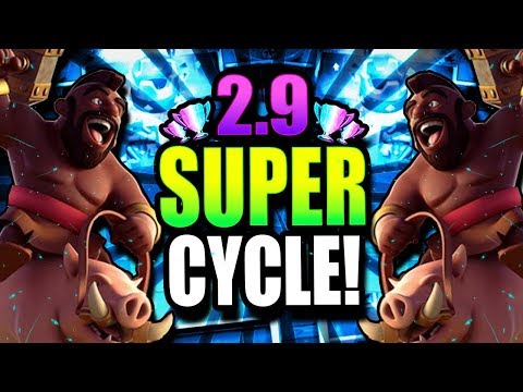 NEW META SUPER CYCLE!! NEW 2.9 HOG RIDER 'GOD MODE' DECK!!