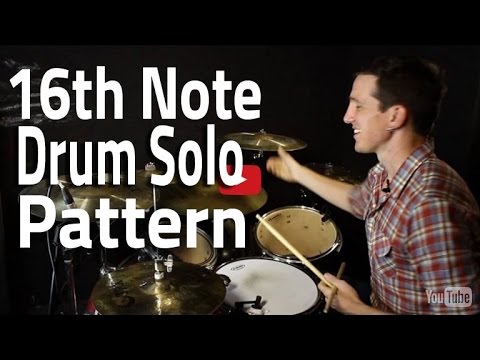 16th Note Drum Solo Pattern - Drum Fill Tutorial - With KJ-Rias
