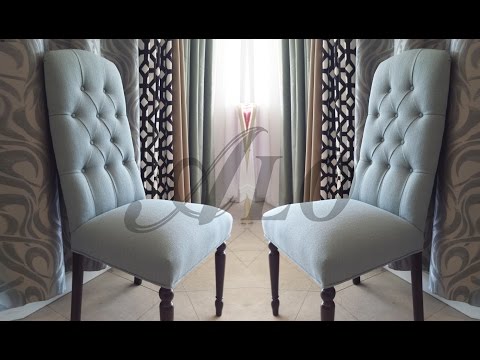 DIY-HOW TO REUPHOLSTER A DINING ROOM CHAIR WITH BUTTONS. - ALO Upholstery