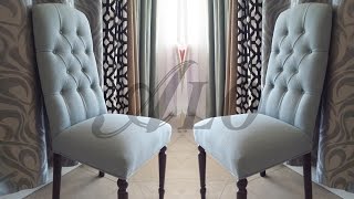DIY-HOW TO REUPHOLSTER A DINING ROOM CHAIR WITH BUTTONS. - ALO Upholstery