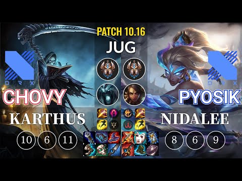DRX Chovy Karthus vs DRX Pyosik Nidalee Jungle - KR Patch 10.16