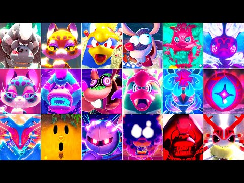 Kirby and the Forgotten Land + Star-Crossed World - All Bosses + Secret Bosses (No Damage)