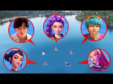 DROHNE ÜBERWACHT ALLE KPOP DEMON HUNTERS mit SAJA BOYS auf KAMERA!!