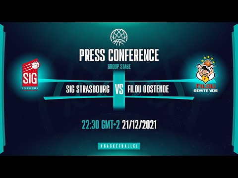 SIG Strasbourg v Filou Oostende - Press Conference | Basketball Champions League 2021-22