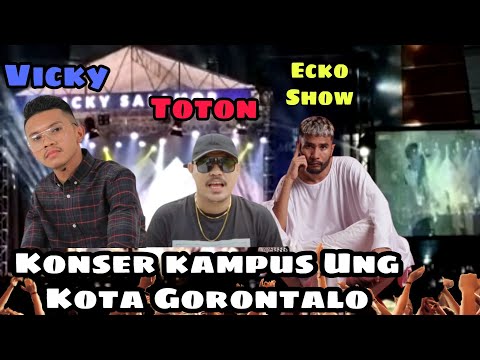 Konser Vicky salamor, Toton karibo, adrian justi, ecko show di kampus  UNG - Gorontalo Kota