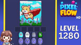 Pixel Flow Level 1280 Solution Walkthrough