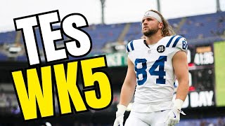 Week 5 MUST KNOW TE Rankings Fantasy Football + Tier List- Tyler Warren