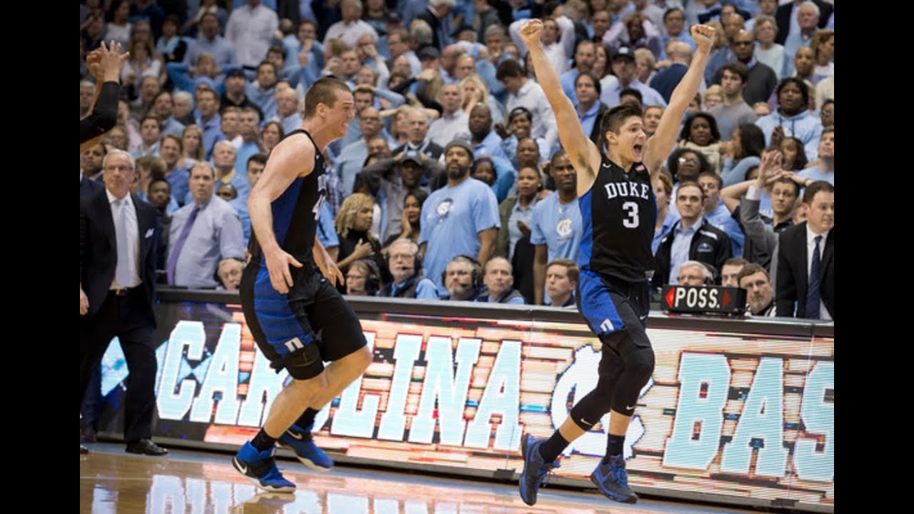 Duke/UNC: Top 10 Finishes (3/5/16)