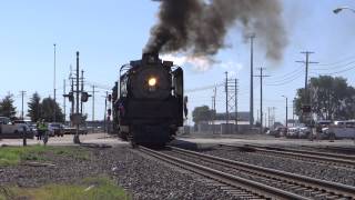 preview picture of video 'Union Pacific 844 Leaving Fremont, NE 6/28/2013'