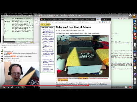 math langs, scientific programing, a new kind of science, what is random, cellular automata