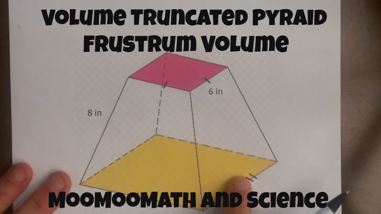 Volume of a Truncated Pyramid (Frustrum volume)-MooMooMath