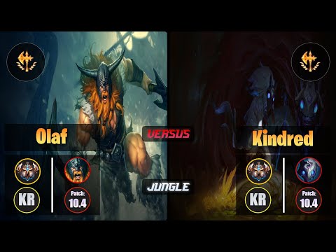 Challenger OLAF [Conqueror] (Jungle) VS  KINDRED - Challenger KR Patch 10.4