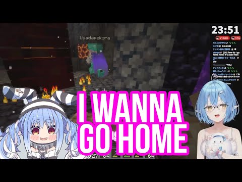 Yukihana Lamy Want to go Home From Pekora Tour So Bad | Minecraft [Hololive/Eng Sub]