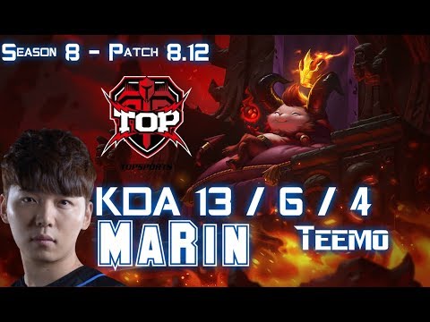 TOP MaRin TEEMO vs JAX Top - Patch 8.12 KR Ranked