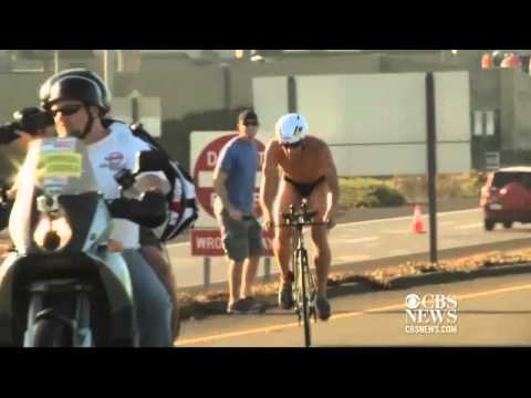 Lance Armstrong competes in triathlon event