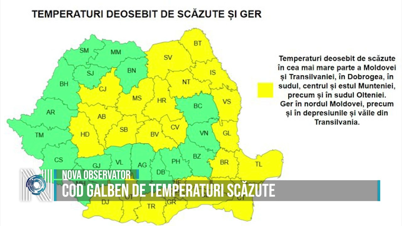 Cod Galben de temperaturi scăzute